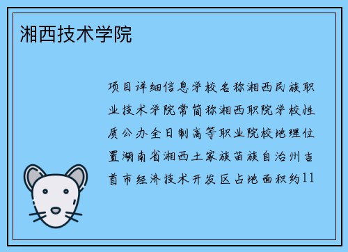 湘西技术学院